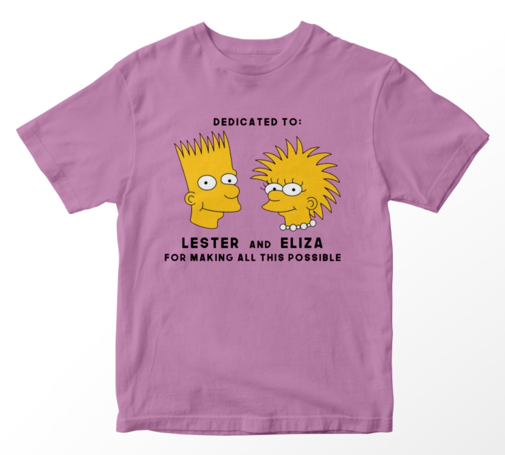 Playera Los Simpsons: Lester and Eliza