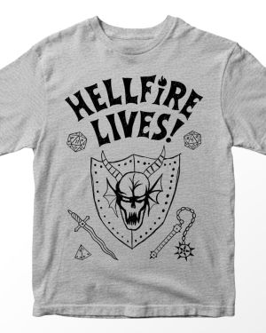 Playera Stranger Things: Hellfire Lives!