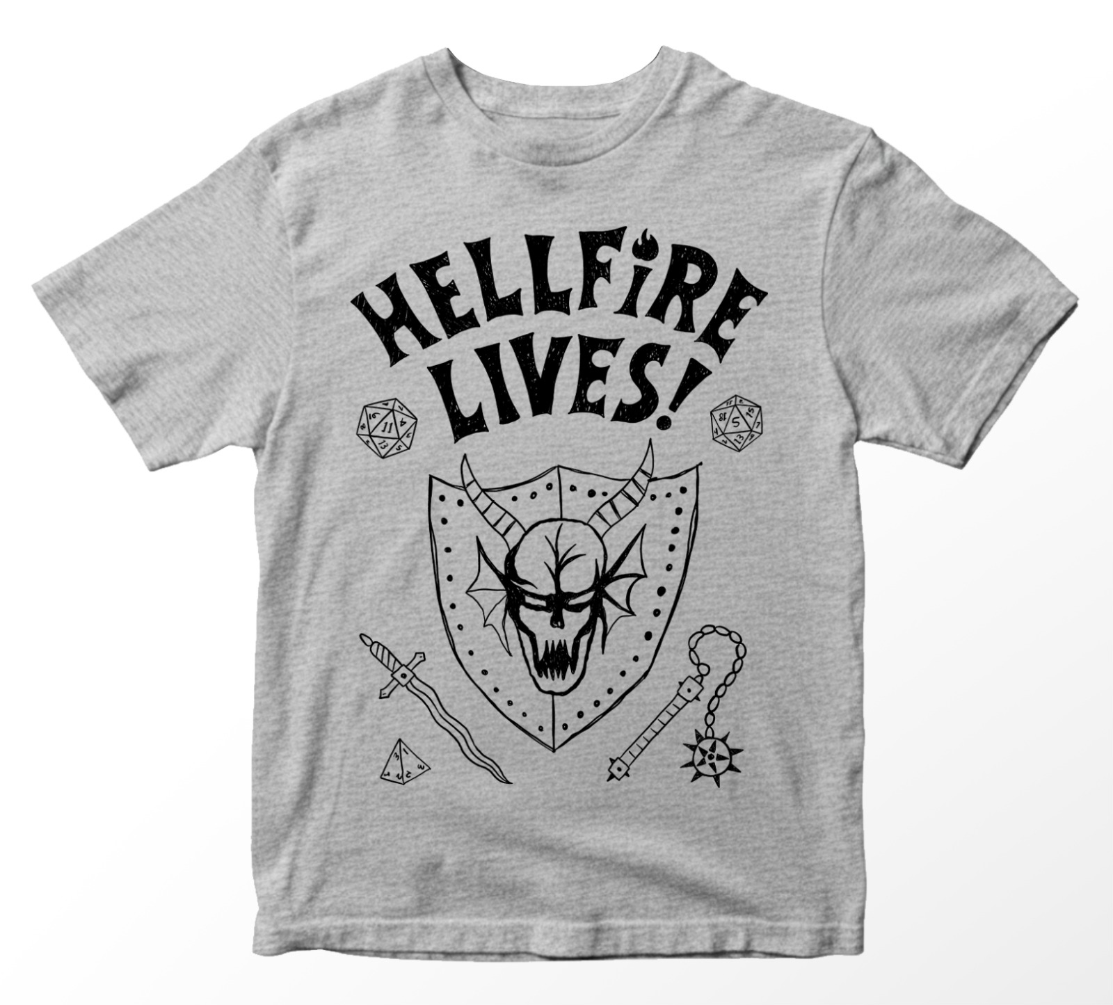 Playera Stranger Things: Hellfire Lives!
